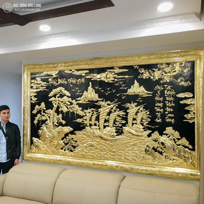 Lắp Đặt Tranh Thuận Buồm Xuôi Gió 2m62 cho khách Hà Nội