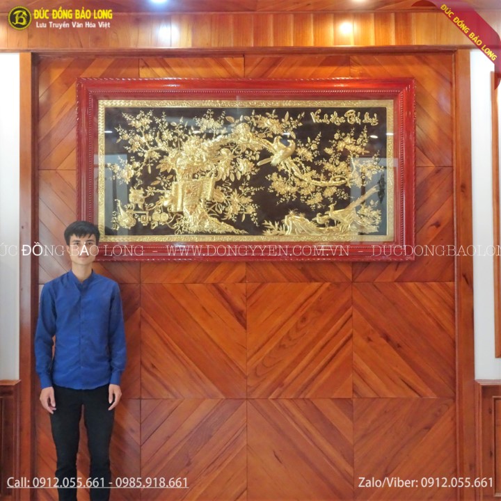 Tranh Vinh Hoa Phú Qúy Mạ Vàng 24k 2m31 Cho Khách Lào Cai