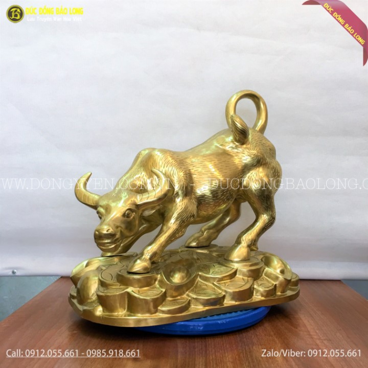 Tượng Trâu Bằng Đồng Catut 36cm