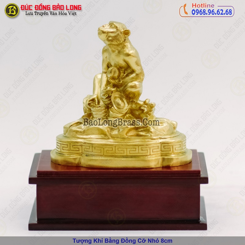 Tượng Khỉ Bằng Đồng Cỡ Nhỏ 8cm