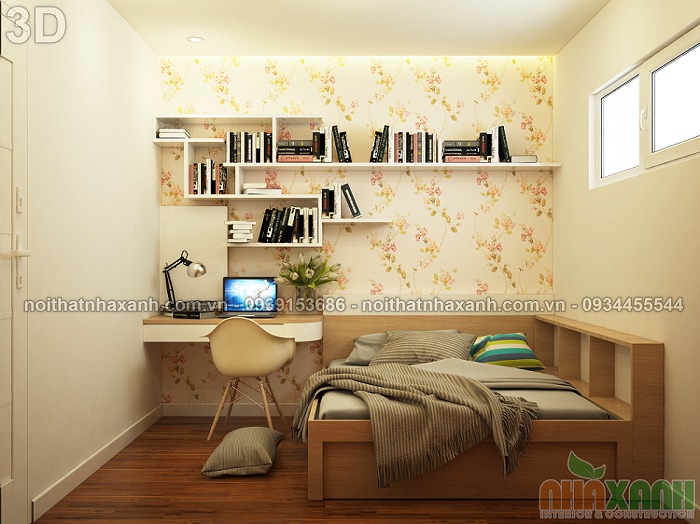 Thiết kế nội thất chung cư c37 bộ công an căn 1502