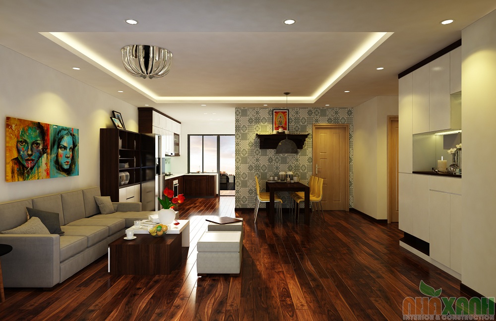 Thiết kế nội thất chung cư c37 bộ công an căn 1502