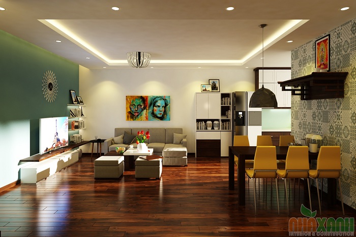 Thiết kế nội thất chung cư c37 bộ công an căn 1502