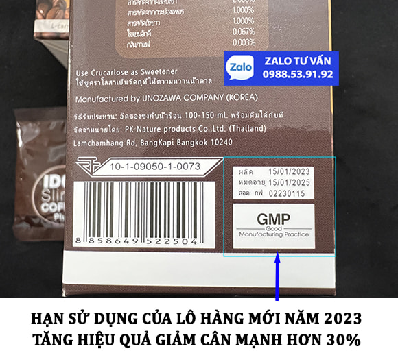 cafe giảm cân thái lan