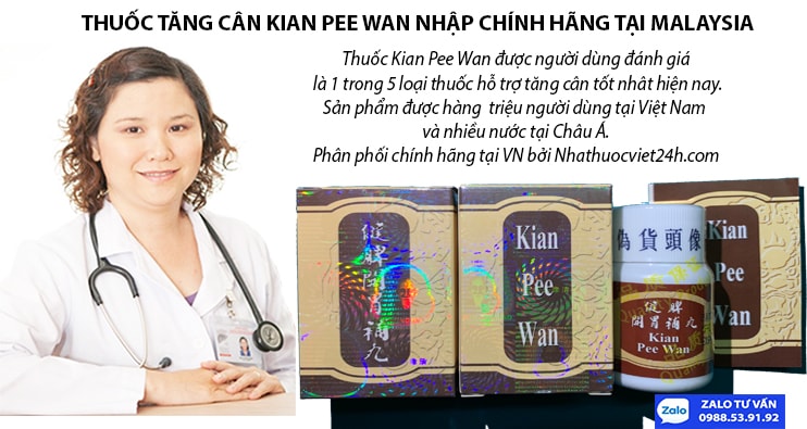 thuốc tăng cân kian pee wan, kian pee wan, thuốc tăng cân malaysia, kiện tỳ khai vị bổ hoàn