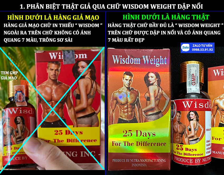 wisdom weight giả mạo, thuốc tăng cân wisdom weight hàng giả, phân biệt thật giả wisdom weight, cách phân biệt thuốc tăng cân wisdom weight