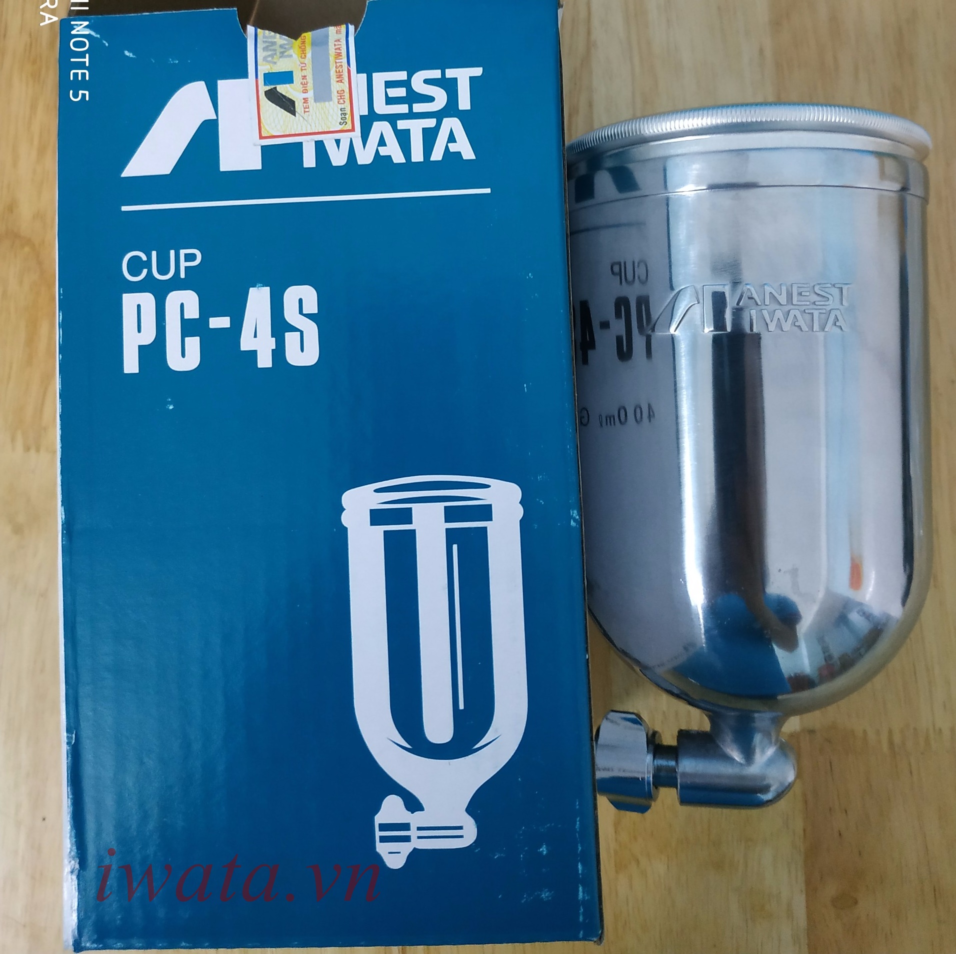 Phân biệt cốc đựng sơn chính hãng Anest Iwata PC-4S
