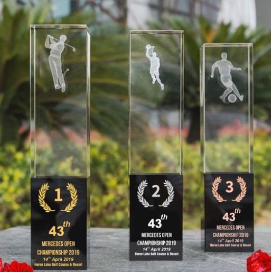 Pha lê Golf hình khối cao cấp