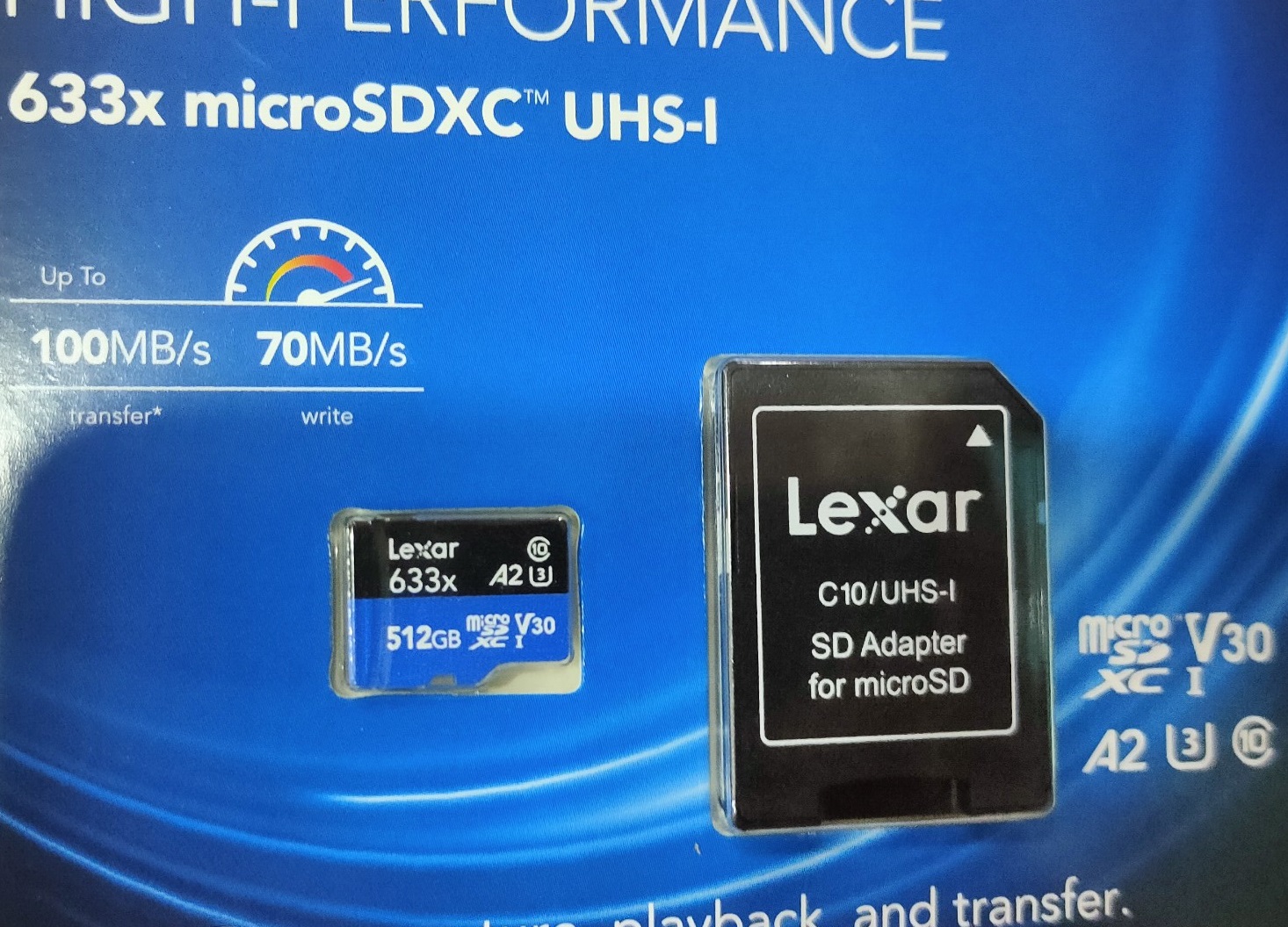 Thẻ nhớ Lexar 512GB giành cho điên thoại, camera IP