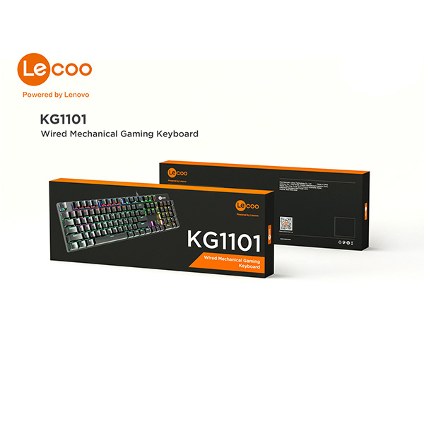 Bàn Phím Cơ Gaming Có Đèn Led Lenovo Lecoo Kg1101