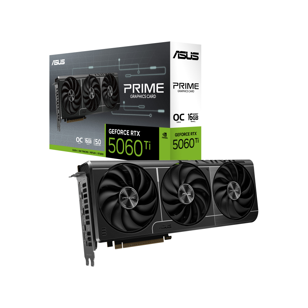 VGA ASUS PRIME RTX 5060 Ti 16GB GDDR7 OC (PRIME-RTX5060TI-O16G)