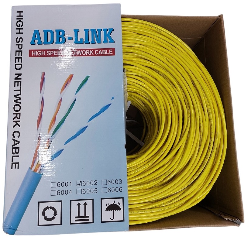 Dây Cáp Mang ADB Link Cat6 UTP 305m (Màu vàng)