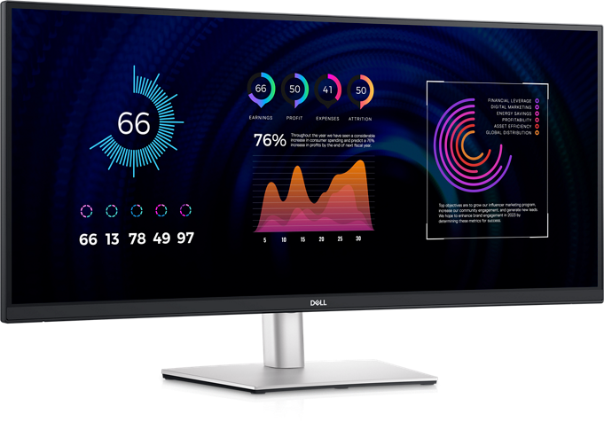 Màn hình Dell 34 inch P3424WE Cong WQHD (3440 x 1440) USB-C 90W