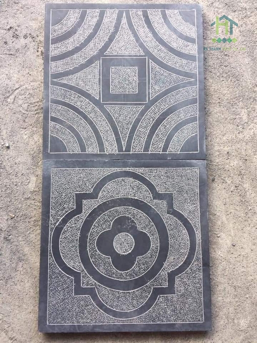 Đá đen băm hoa văn