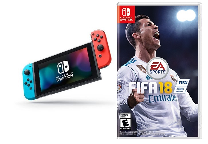 Máy chơi game Nintendo Switch Neon  + FIFA 18