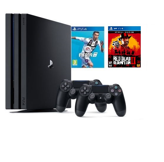 Máy PS4 Pro 1TB + 2 tay cầm + Tặng 2 đĩa game