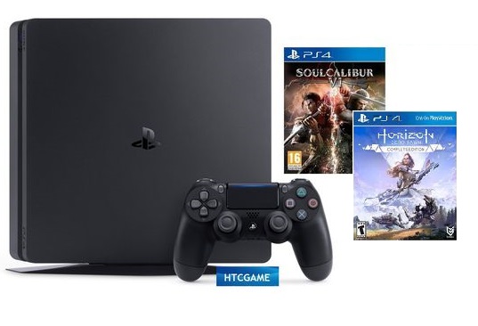 PS4 Slim 500Gb - 2 Game Horizon Complete_Soulcalibur VI