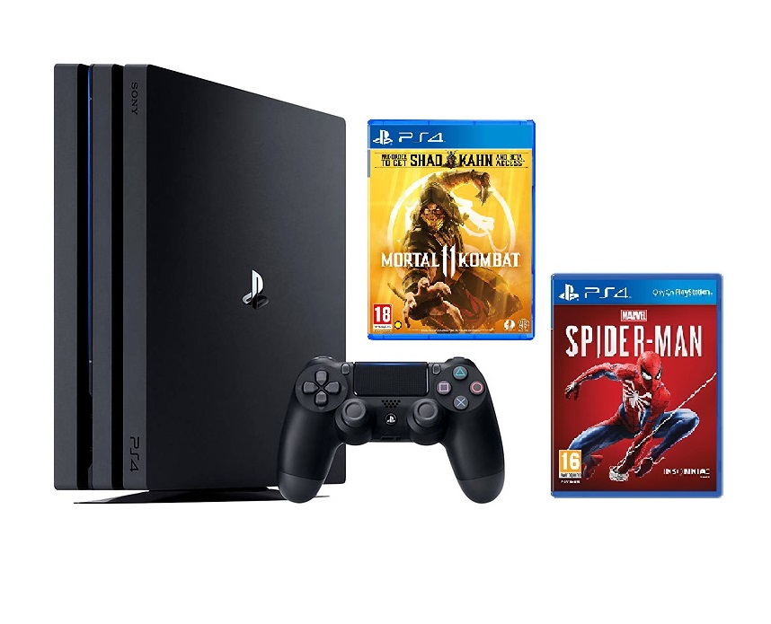 Máy PS4 Pro 1TB + Tặng 2 đĩa game MK11 và Spider Man