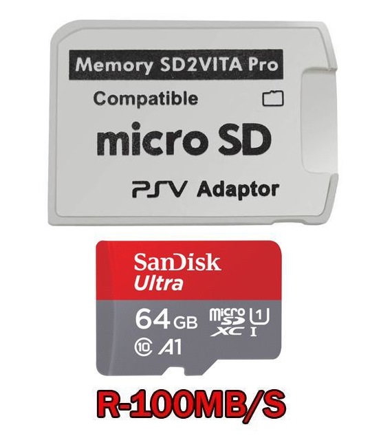 Thẻ nhớ SanDisk Ultra 64GB micro SD + Áo thẻ PSV 2.0