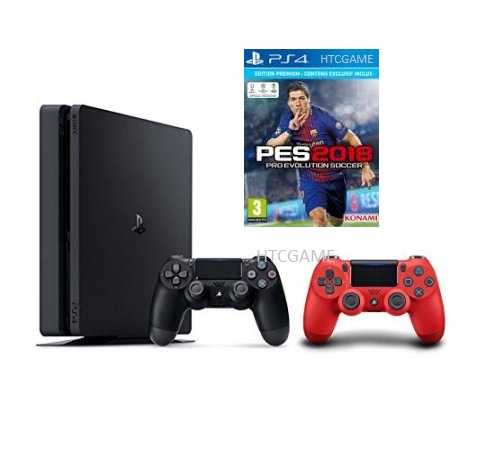 Máy PS4 Slim 500G + 2 Tay + Game PES2018