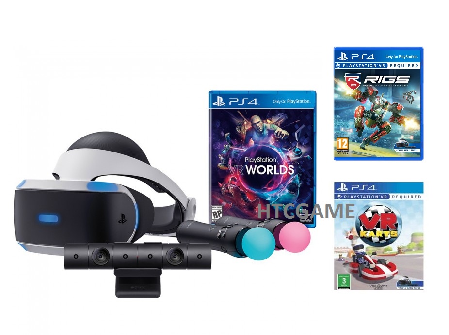 Bộ Kính thực tế ảo Sony PSVR V2 Kèm Camera + 02 PS Move Motion + 3 Đĩa Game VR PS4