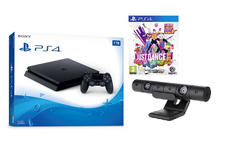 Máy PS4 Slim 1TB + Camera + Game: Just Dance 2019