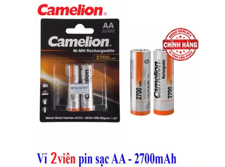 Bộ 02 Pin Sạc AA Camelion 2700 mAh