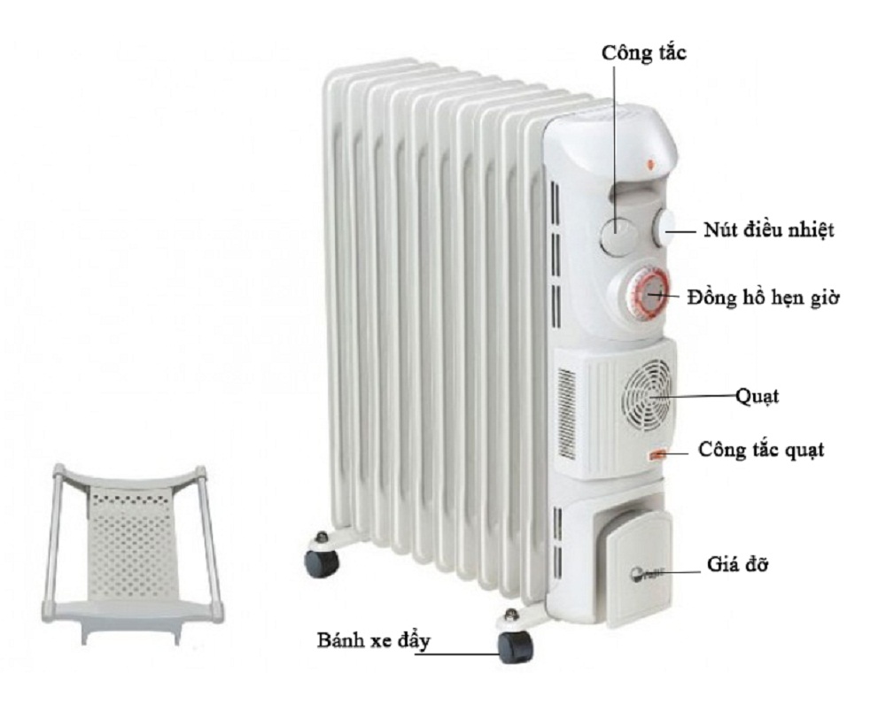 Lò sưởi dầu Fujie OFR-379 9 thanh