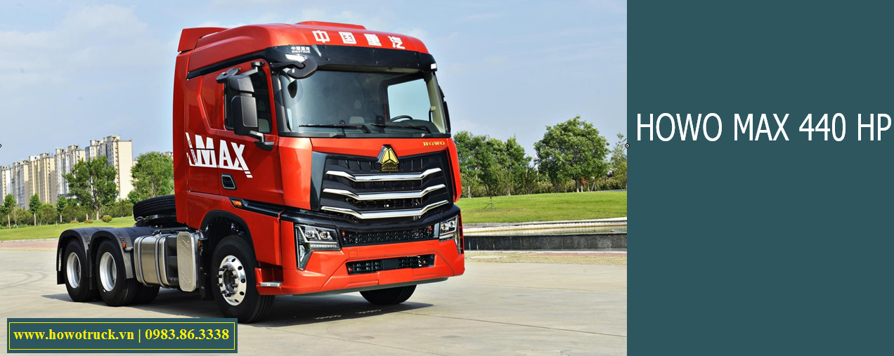 ĐẦU KÉO HOWO MAX 440HP CẦU LÁP