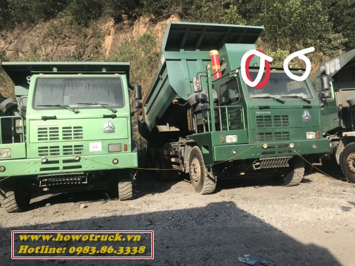 XE BEN MỎ HOWO QUA SỬ DỤNG, XE BEN BÁ VƯƠNG CŨ