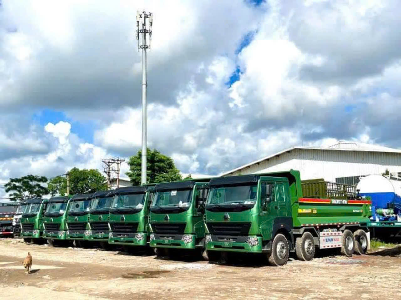 XE BEN HOWO 4 CHÂN THÙNG U V7G NHẬP KHẨU