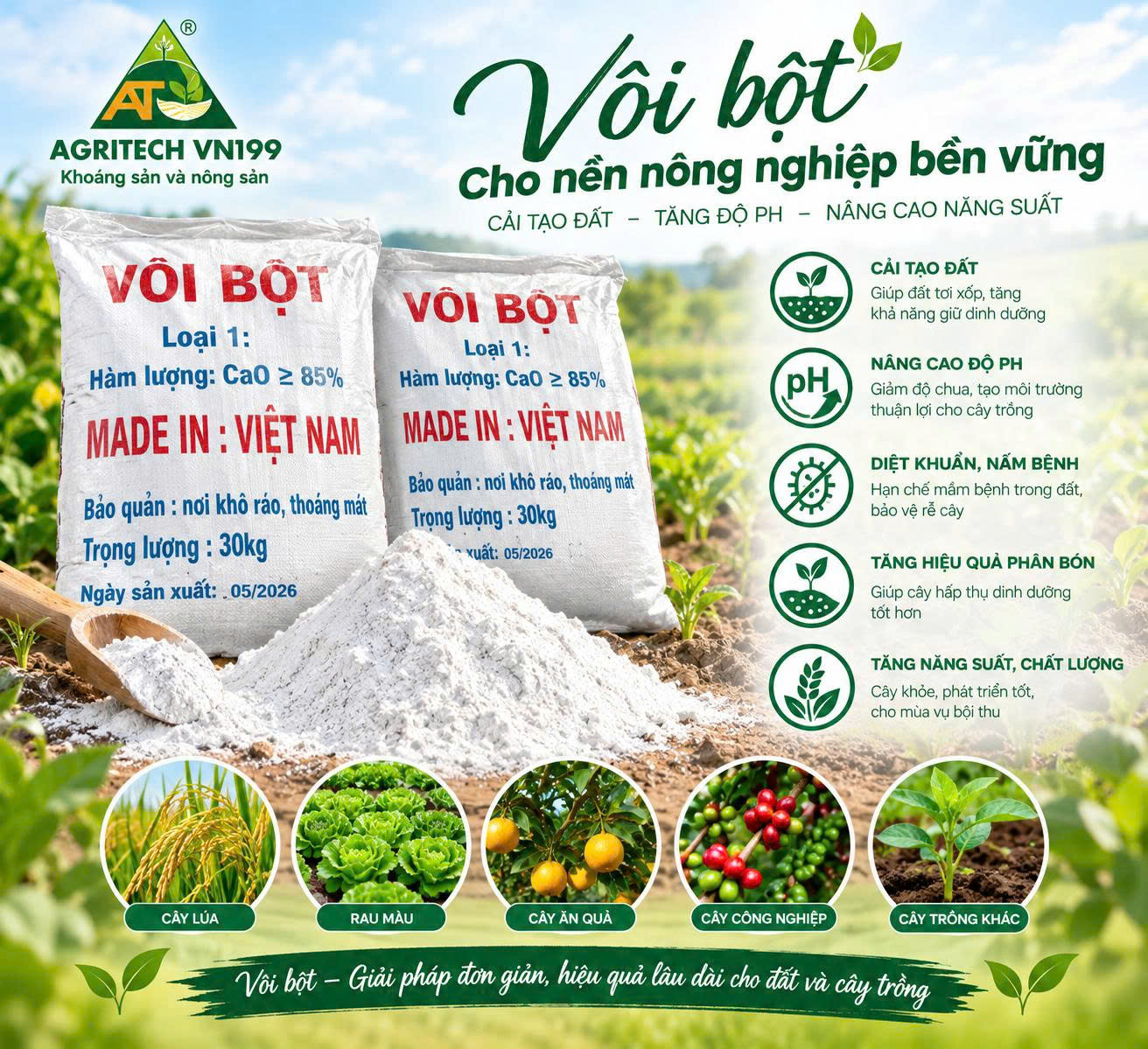 VÔI TRONG NÔNG NGHIỆP