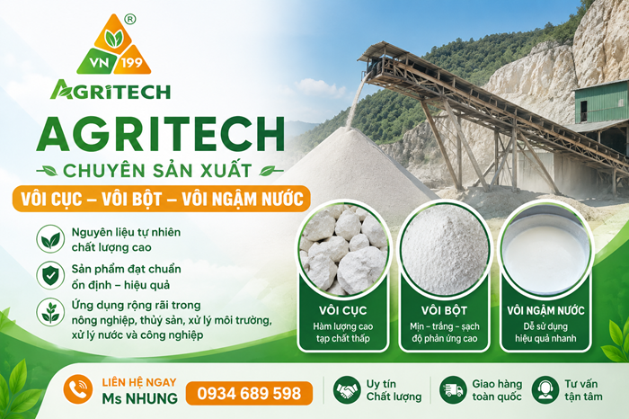 VÔI NÔNG NGHIỆP – GIẢI PHÁP CẢI TẠO ĐẤT, TĂNG NĂNG SUẤT MÙA VỤ