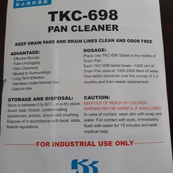 TKC - 698 PAN CLEANER viên diệt khuẩn và chống tắc nghẽn khay nước thiết bị làm lạnh TKC - 698 PAN CLEANER viên diệt khuẩn và chống tắc nghẽn khay nước thiết bị làm lạnh