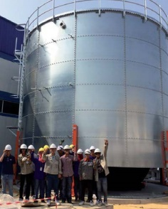 Bể chứa CST nhập khẩu sử dụng tấm thép phủ thuỷ tinh 105M3 Bể chứa CST nhập khẩu sử dụng tấm thép phủ thuỷ tinh 105M3