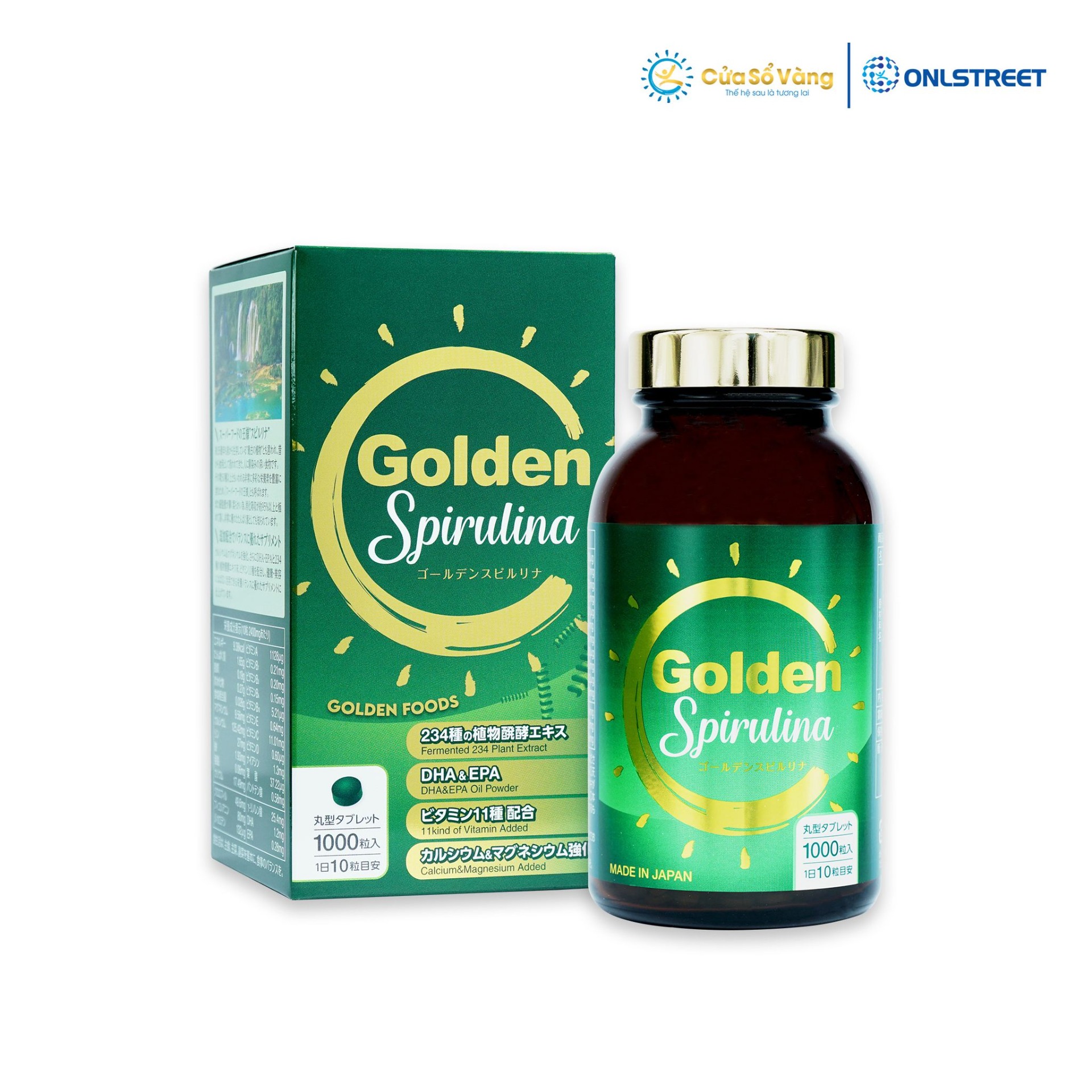 TẢO XOẮN GOLDEN SPIRULINA - NHẬP KHẨU NHẬT BẢN