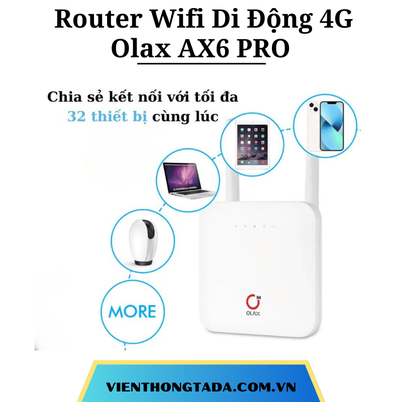 Olax AX6 Pro | Router Wifi Di Động 4G | Tốc độ WiFi 300 Mbps, Băng tần 2.4GHz, Pin dự phòng 4000mAh | Bảo hành 12 tháng (tada việt nam)