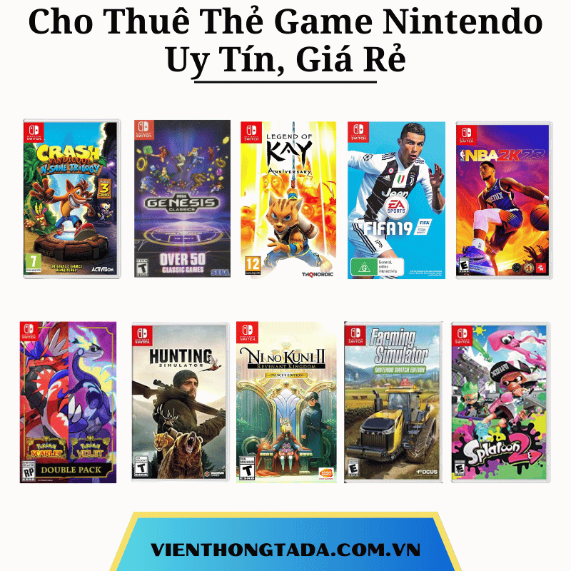 Cho Thuê Thẻ Game Nintendo Giá Rẻ Tại Hà Nội, Hải Phòng, TP. Hồ Chí Minh - Cho Thuê Hàng Chính Hãng Với Giá Rẻ