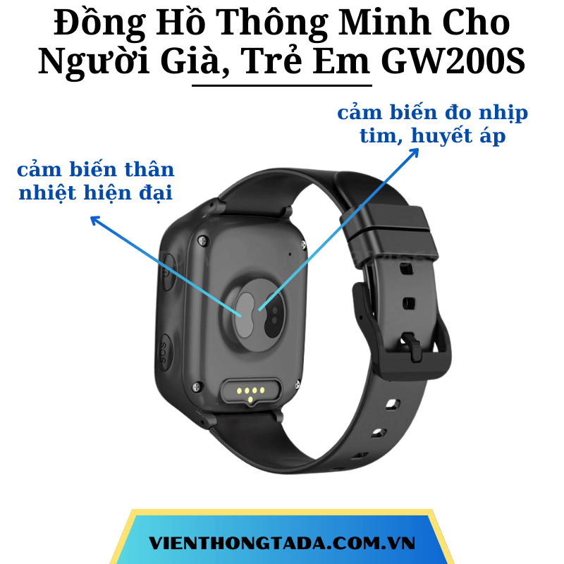 Đồng Hồ Thông Minh Cho Người Già, Trẻ Em GW200S: Định Vị, Cảnh Báo Đột Quỵ, Theo Dõi Sức Khỏe, Pin Khỏe