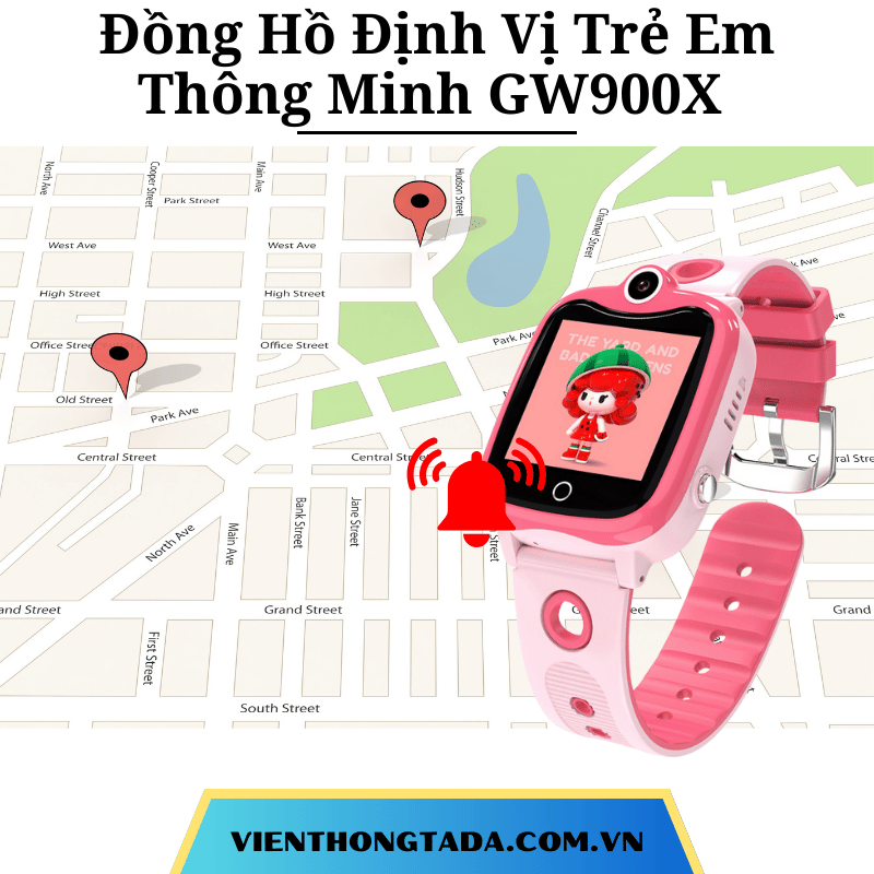 Đồng Hồ Định Vị Trẻ Em Thông Minh GW900X Gọi Video Call, Chuẩn Chống Nước, Pin Khỏe 680mAh
