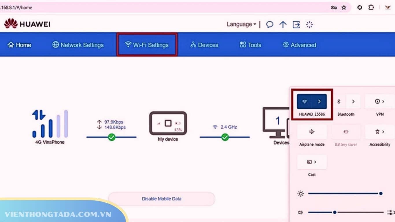 Hướng Dẫn Kích Hoạt và Sử Dụng Bộ Phát WiFi Di Động 4G Huawei E5586 (Chi Tiết từ A-Z)