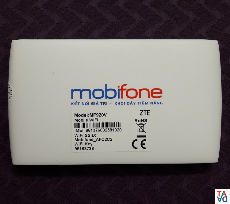 ZTE MF920V | Bộ Phát Wifi Di Động 3G/4G Mobifone, Tốc Độ 150Mbps, Pin 2300mAh, Hỗ Trợ 10 Thiết Bị Cùng Lúc (TADA Việt Nam)