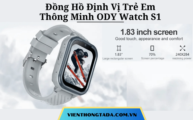Đồng Hồ Định Vị Trẻ Em Thông Minh ODY Watch S1: Bảo Mật Cao, Video Call, Chất Liệu Bền Bỉ