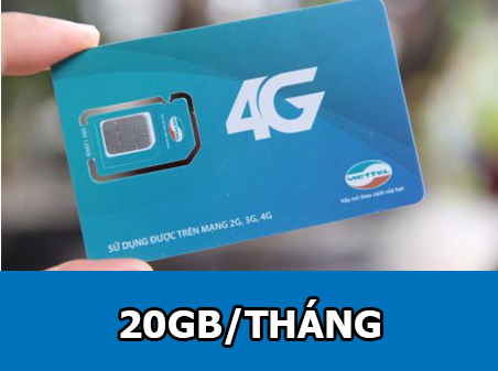 Sim 4G Viettel D200 khuyến mại 20GB/tháng