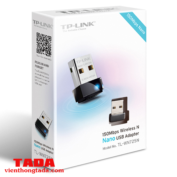 Bộ thu wifi TP-Link TL-WN725N - HÀNG CHÍNH HÃNG - BẢO HÀNH 24 THÁNG