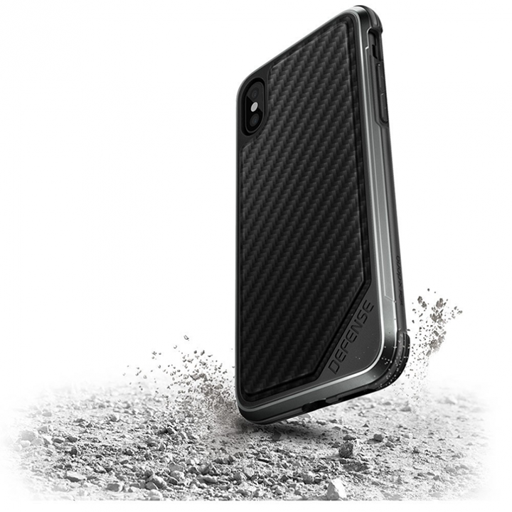 Ốp Lưng X-Doria 474498 Cho iPhone X/XS Chống Va Đập (Black Carbon Fiber)