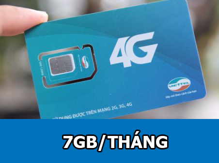 Sim 4G Viettel D70 khuyến mãi 7GB/tháng tốc độ cao