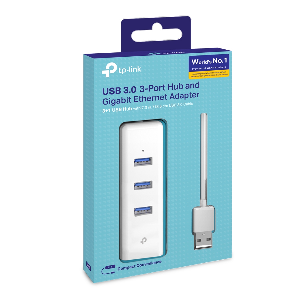Bộ Chuyển Đổi Mạng USB 3.0 Sang Ethernet Gigabit kèm 3 cổng USB 3.0 TP-Link UE330