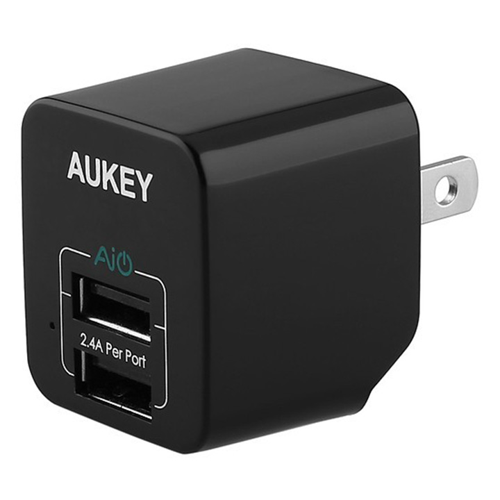 Adapter Sạc 2 Cổng 12W Aukey PA-U32 - Hàng Chính Hãng