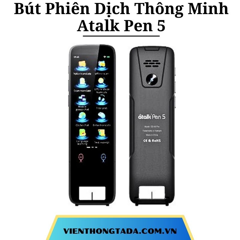 Bút Phiên Dịch Thông Minh Atalk Pen 5 - Máy Phiên Dịch Nhiều Ngôn Ngữ, Nhiều Hình Thức Dịch - Hàng Chính Hãng - Bảo Hành 12 Tháng